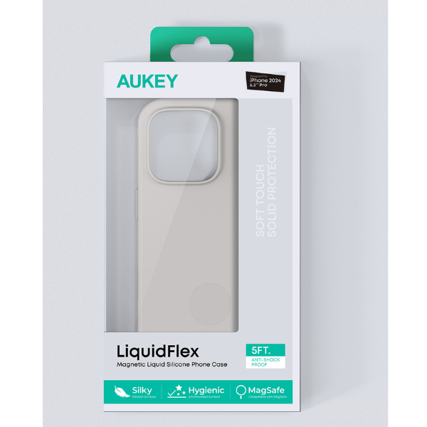 Ốp lưng Magsafe iPhone 16 Pro Aukey Liquid Silicone-PC-GJ20CB-3