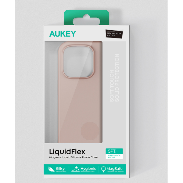 Ốp lưng Magsafe iPhone 16 Pro Aukey Liquid Silicone-PC-GJ20CB-4
