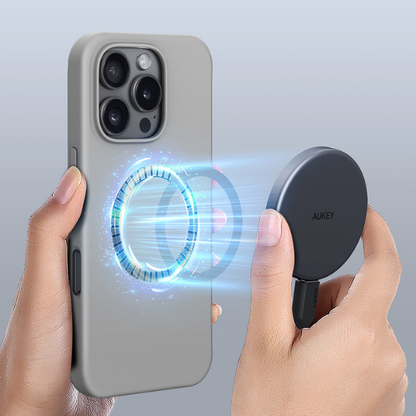 Ốp lưng Magsafe iPhone 16 Pro Aukey Liquid Silicone-PC-GJ20CB-14