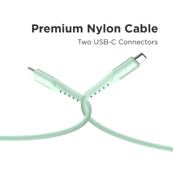 Cáp Type-C to Type-C Jinya Bọc Dù 1.8m-JA5035-9
