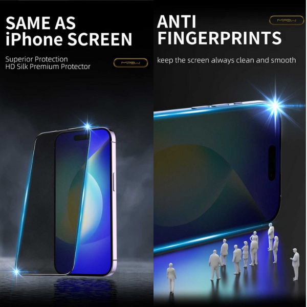 Cường lực chống vân tay iPhone 15 Plus Mipow Kingbull-BJ530BK-2