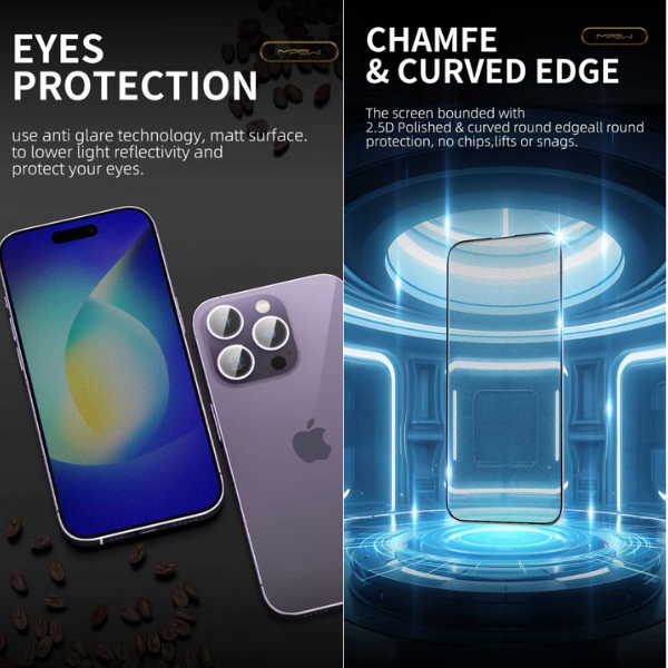 Cường lực chống vân tay iPhone 15 Plus Mipow Kingbull-BJ530BK-4