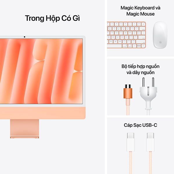 iMac M4 2024 24 inch 8CPU 8GPU 16GB 256GB SSD | Chính hãng Apple-IMAC8816GB256GB-9