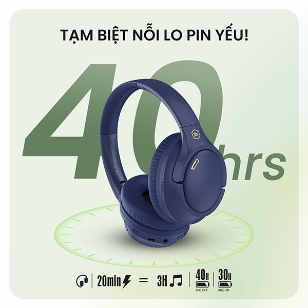 Tai nghe không dây chống ồn chủ động ANC Alpha Works FLEX 680-TN AW-FLEX 680-8