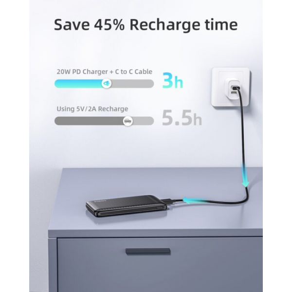 Pin sạc dự phòng Innostyle PowerSmart 10.000 mAh 20W IP20G2-IP20G2BLK-2