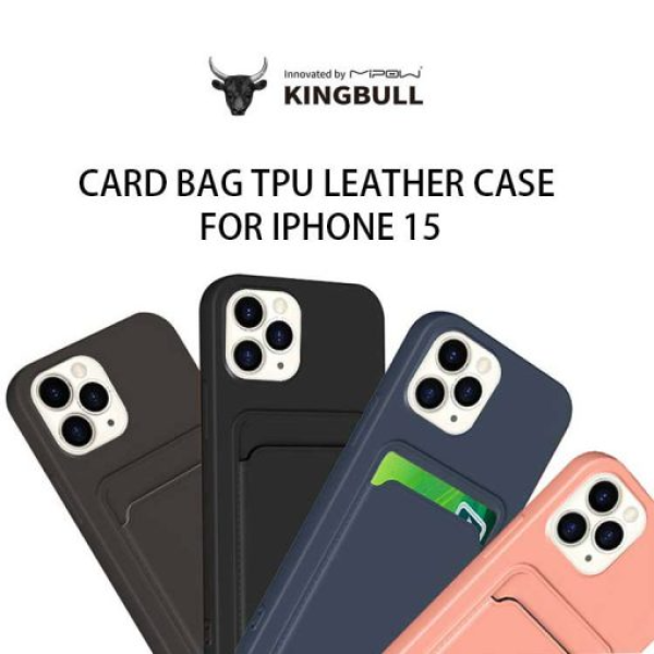 Ốp lưng iPhone 15 Pro Max Mipow Card Bag TPU Leather-MC15A04-BK-2