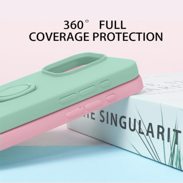 Ốp lưng iPhone 15 Pro Max Mipow Ring Stand TPU Leather-MC15B04-DB-4