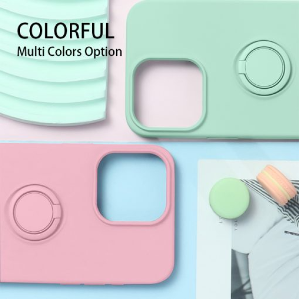 Ốp lưng iPhone 15 Pro Max Mipow Ring Stand TPU Leather-MC15B04-DB-5