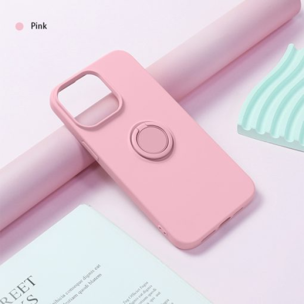 Ốp lưng iPhone 15 Pro Max Mipow Ring Stand TPU Leather-MC15B04-DB-7