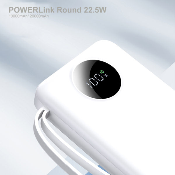 Pin sạc dự phòng Pisen 10.000 mAh 22.5W Quick PowerLink Round-TP-D099-3