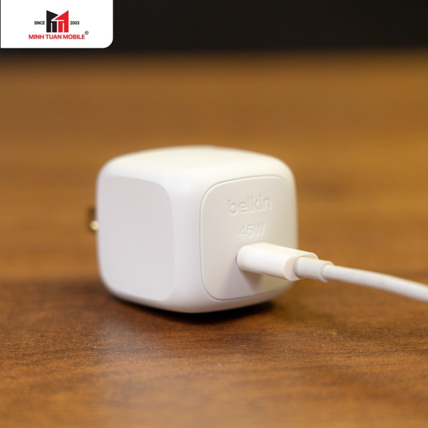 Cốc sạc nhanh Belkin 45W Type-C PD Wall Charger-WCA013QCWH-9