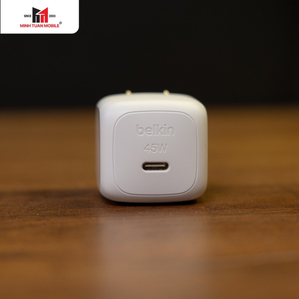 Cốc sạc nhanh Belkin 45W Type-C PD Wall Charger-WCA013QCWH-11