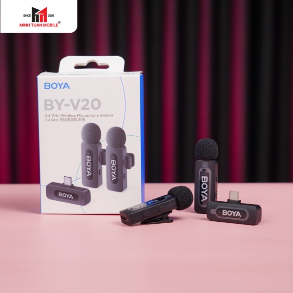 Micro không dây Boya kết nối qua cổng Type-C (Dual) BY-V20-BY-V20 V2.0-3