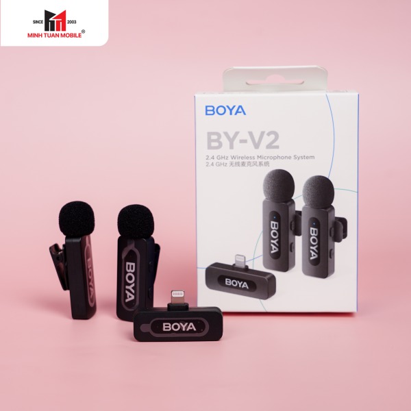 Micro không dây Boya kết nối qua cổng Lightning (Dual) BY-V2-BY-V2 V2.0-4
