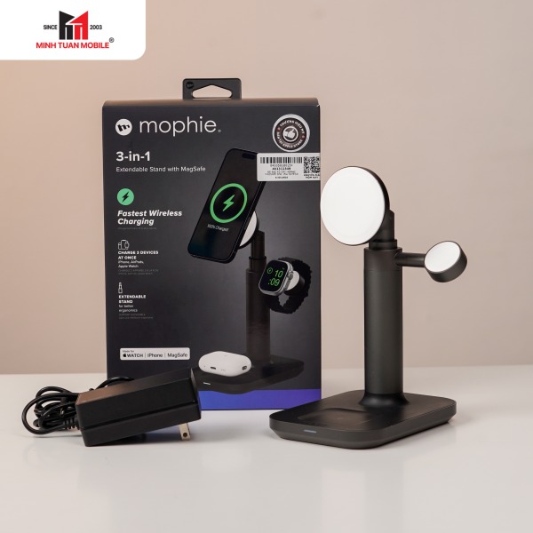 Đế sạc không dây Mophie Snap+ 3 in 1 Extendable Stand-401311349-16