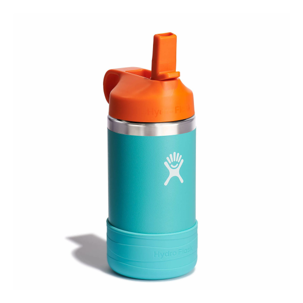 Bình nước giữ nhiệt dành cho trẻ Hydro Flask Kids Wide Mouth Straw Cap & Boot Anemone 12 OZ-W12CSWBB334-2