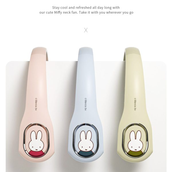 Quạt cổ không dây Mipow Miffy Neck Fan-MF12-LG-2