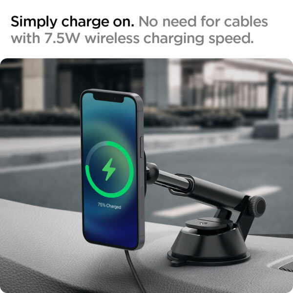 Đế sạc Magsafe xe hơi Spigen Ontap Pro Wireless Magnetic Car Charger Dashboard (Magfit)-ACP02616-13