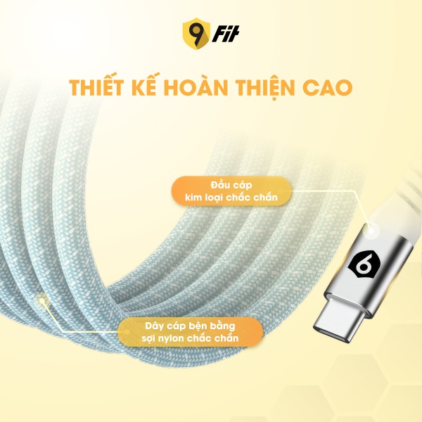 Cáp Type-C to Type-C từ tính tự cuộn 9Fit 1M-9C10MCCN-6
