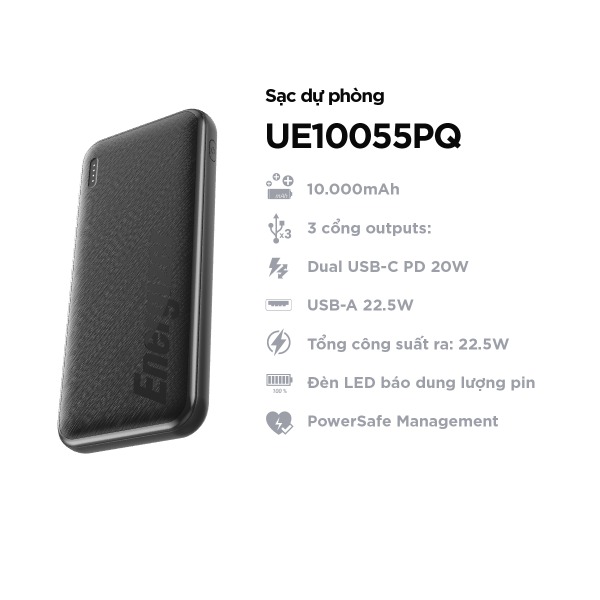 Pin sạc dự phòng Energizer 10.000 mAh 3.7V Li-Polymer UE10055PQ-UE10055PQBK-8