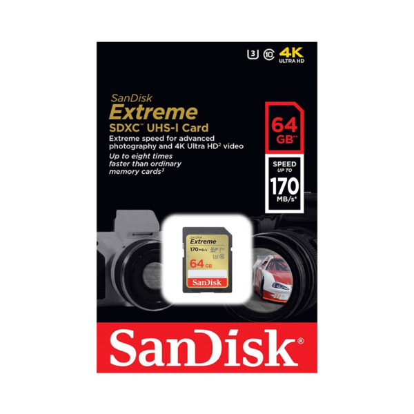 Thẻ nhớ SD Sandisk Extreme U3 V30 UHS-I 64GB 170MB s (SDSDXV2-064G-GNCIN)-MC28072401-4