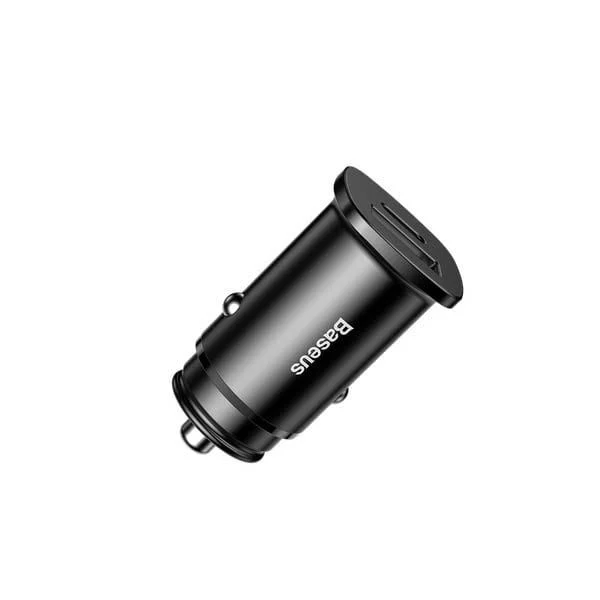 Tẩu sạc Oto 2 cổng Baseus Circular Metal USB-A + Type-C 30W PPS-SACOTO30W-2