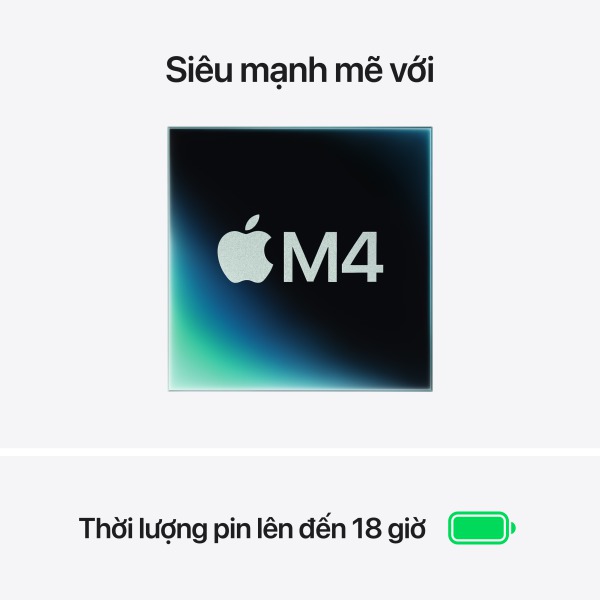 MacBook Air M4 13 inch 8GPU 10CPU 16GB 256GB - Chính Hãng VN-MC6T4SA A-4