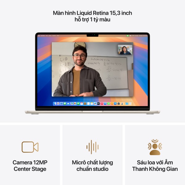 MacBook Air M4 15 inch 10GPU 10CPU 16GB 256GB - Chính Hãng VN-MW1G3SA A-5
