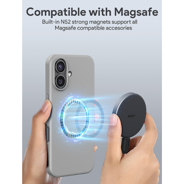 Ốp lưng Magsafe iPhone 16 Aukey Liquid Silicone-PC-GJ20AT-8