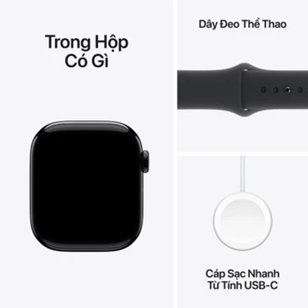 Apple Watch S10 LTE 42mm Viền Nhôm Dây Cao Su - Chính hãng VN A-APPLE-WATCH-LTE-42MM-5