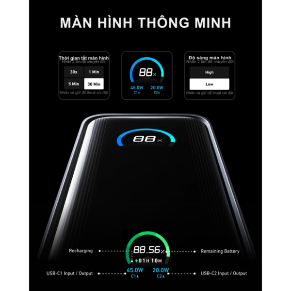 Pin sạc dự phòng Anker 9.600 mAh PD 65W Prime Fusion-A1339111-5