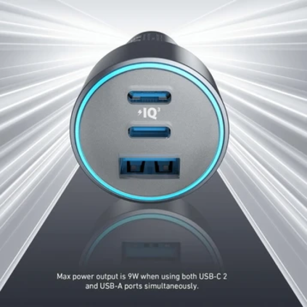 Tẩu sạc Oto 3 cổng Anker 535 65W-A2731HA1-8