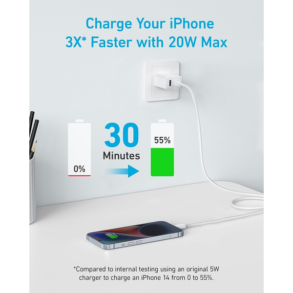 Cốc sạc Anker 20W 2 cổng A2348-A2348J11-2
