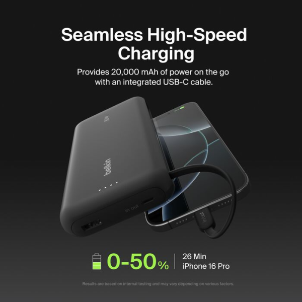 Pin sạc dự phòng Belkin 20.000 mAh 30W PD Boost Charge-BPB024FQBK-2