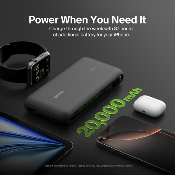 Pin sạc dự phòng Belkin 20.000 mAh 30W PD Boost Charge-BPB024FQBK-4