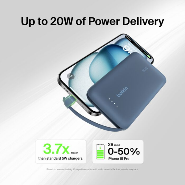Pin sạc dự phòng Belkin 10.000 mAh 20W PD Boost Charge-BPB021fqBL-6