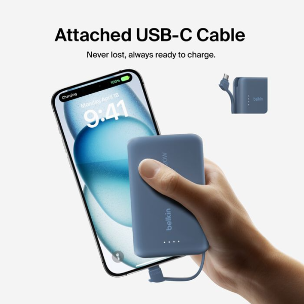Pin sạc dự phòng Belkin 10.000 mAh 20W PD Boost Charge-BPB021fqBL-9