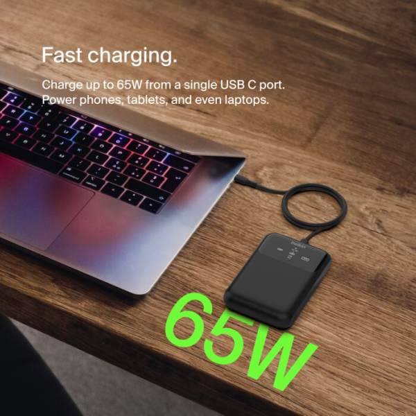 Pin sạc dự phòng Belkin 20.000 mAh 65W PD Polymer Pocket Power-BPB020btBK-12