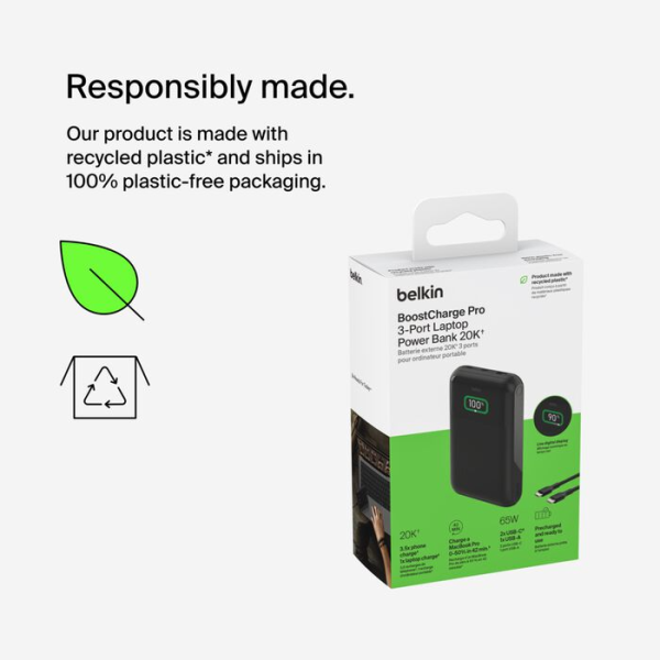 Pin sạc dự phòng Belkin 20.000 mAh 65W PD Polymer Pocket Power-BPB020btBK-8