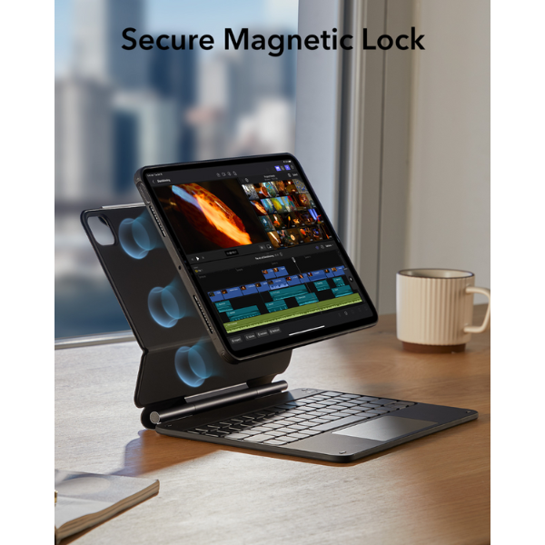 Ốp lưng kèm bàn phím iPad Air 13 inch (Air 7 6) Pro 12.9 inch ESR Magnet Rebound 360 độ-4894240200544-4