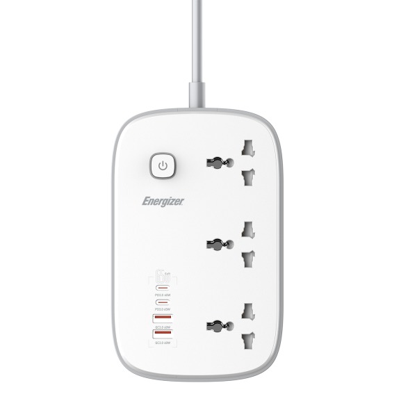 Ổ điện đa năng Energizer 3AC kèm 2 x USB-A và 2 x Type-C sạc nhanh PD (Max 65W)-EPB3250W00EUWE-4