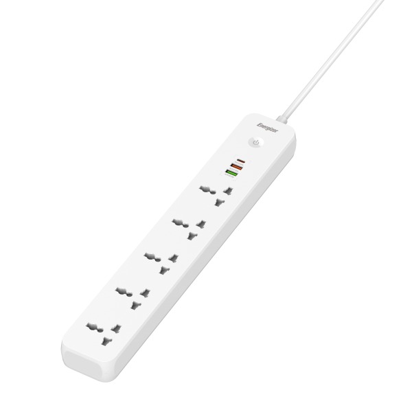 Ổ điện đa năng Energizer 5AC kèm 2 x USB-A và 1 x Type-C sạc nhanh PD (Max 38W)-EPB2504EUWE-4