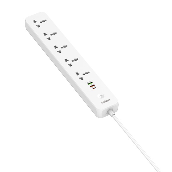 Ổ điện đa năng Energizer 5AC kèm 2 x USB-A và 1 x Type-C sạc nhanh PD (Max 38W)-EPB2504EUWE-5