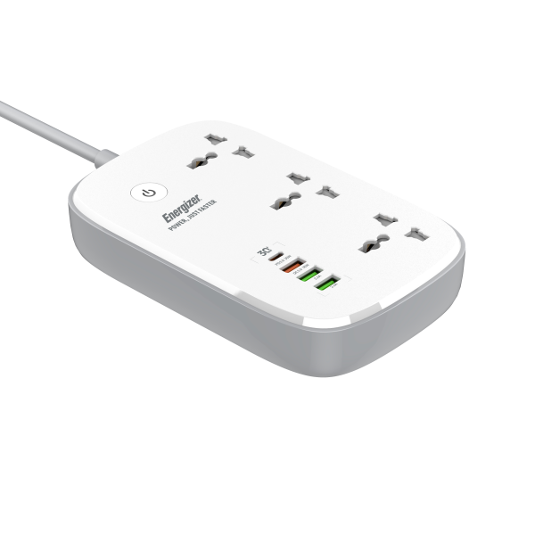 Ổ điện đa năng Energizer Wifi 3AC kèm 3 x USB-A và 1 x Type-C sạc nhanh PD 30W-EPB2502EUWE-2