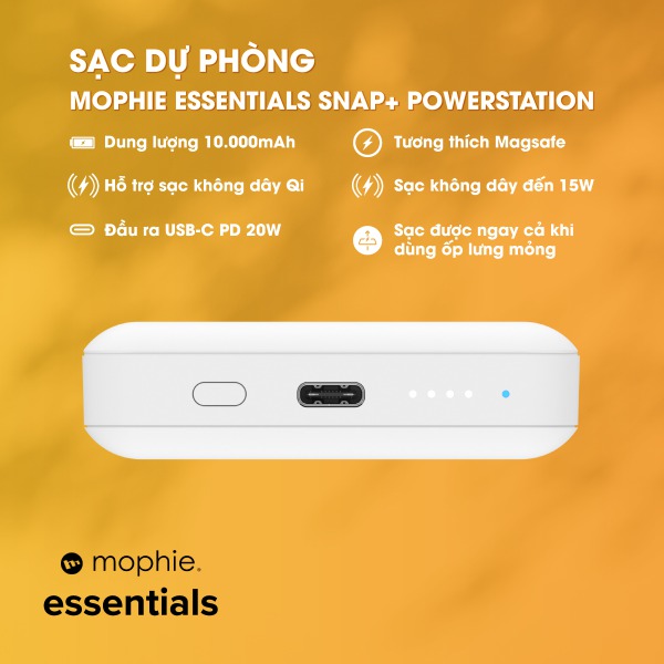 Pin sạc dự phòng Mophie Essentials Snap+ Powerstation 10.000 mAh-401112183-11