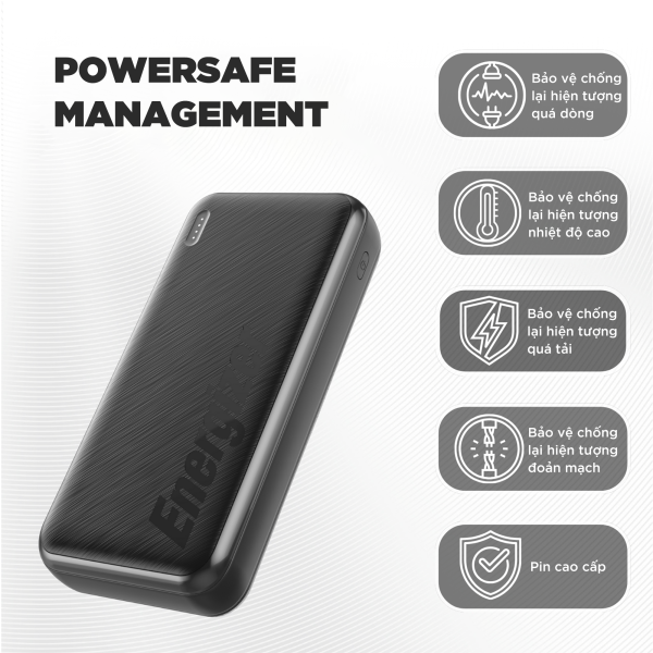 Pin sạc dự phòng Energizer 20.000 mAh 3.7V Li-Polymer UE20055PQ-UE20055PQBK-11
