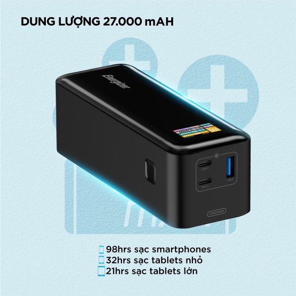 Pin sạc dự phòng Energizer PD140W 27.000 mAh 3.6V Li-ion - XP27000PD-XP27000PDBK-13