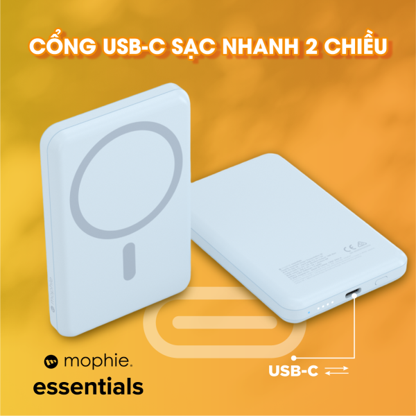 Pin sạc dự phòng Mophie Essentials Snap+ 5.000 mAh-401112180-17