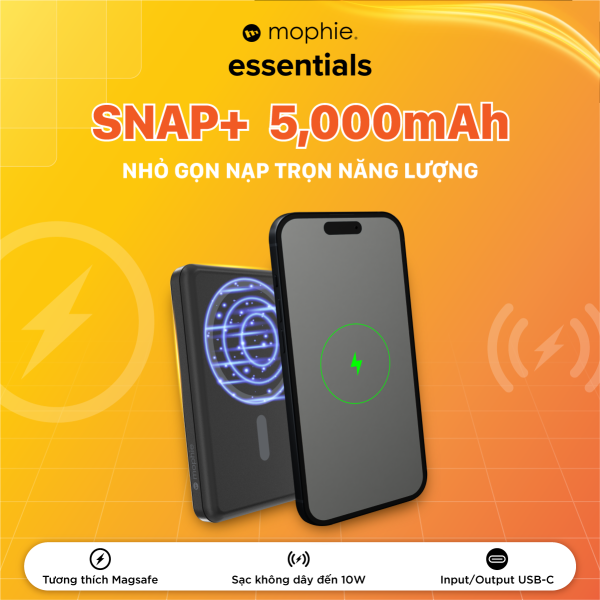 Pin sạc dự phòng Mophie Essentials Snap+ 5.000 mAh-401112180-20