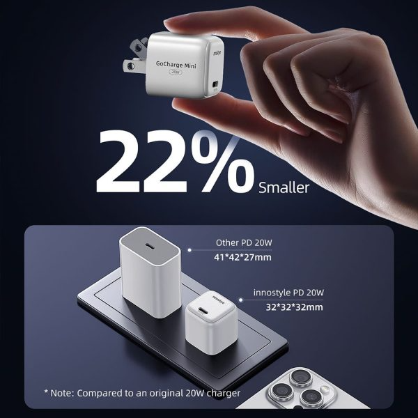 Cốc sạc nhanh Innostyle 20W GoCharge Mini GC20-GC20WHT-5